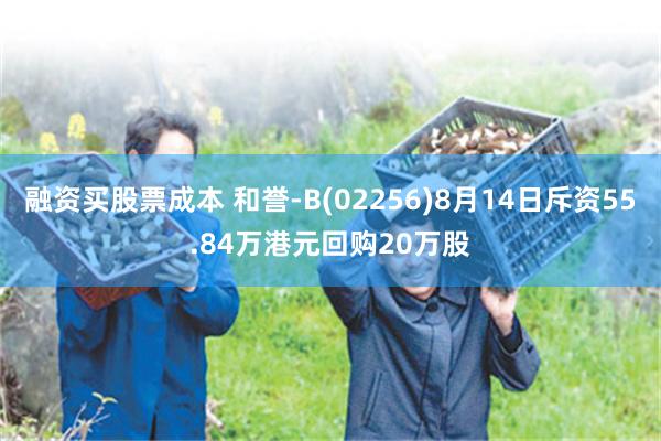 融资买股票成本 和誉-B(02256)8月14日斥资55.84万港元回购20万股