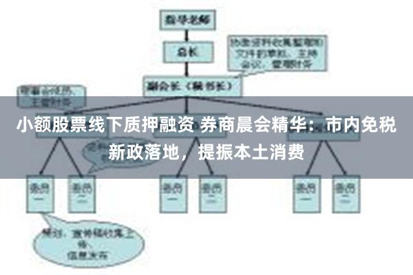 小额股票线下质押融资 券商晨会精华：市内免税新政落地，提振本土消费