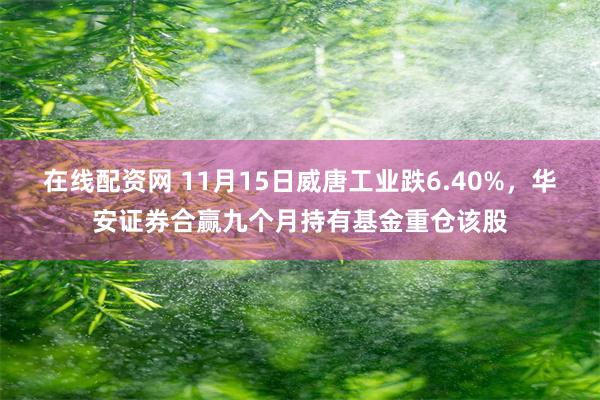 在线配资网 11月15日威唐工业跌6.40%，华安证券合赢九个月持有基金重仓该股